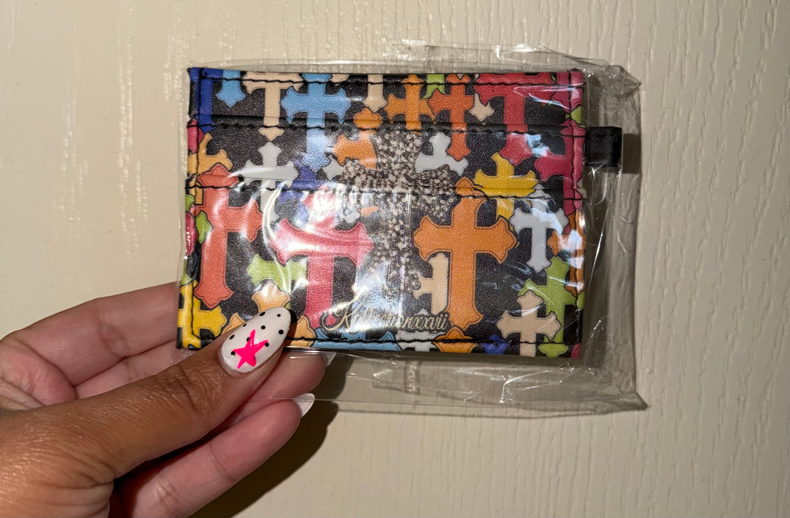 Chrome couture card holder