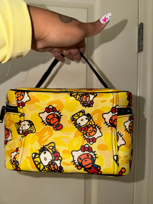 Army yellow Make up bag
