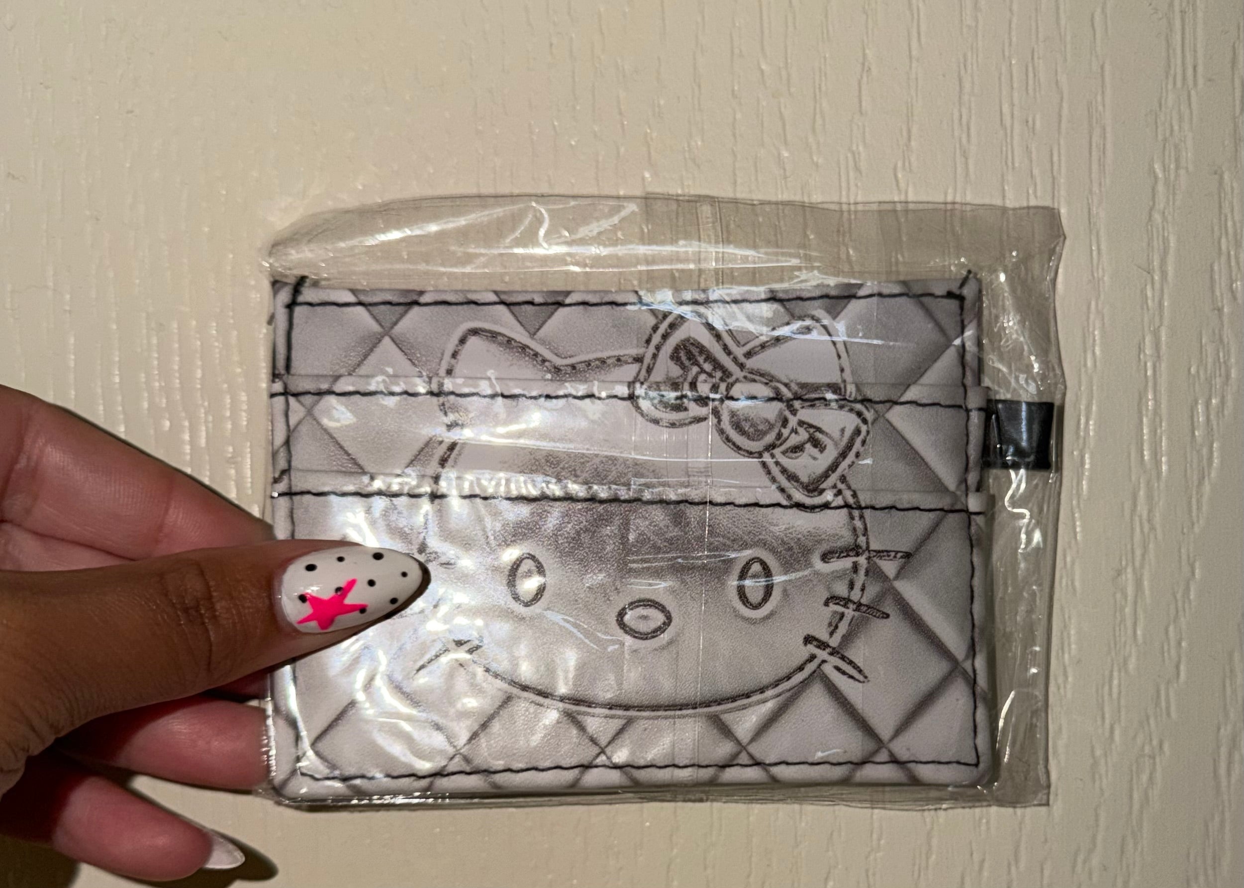 Grey hello kitty card holder